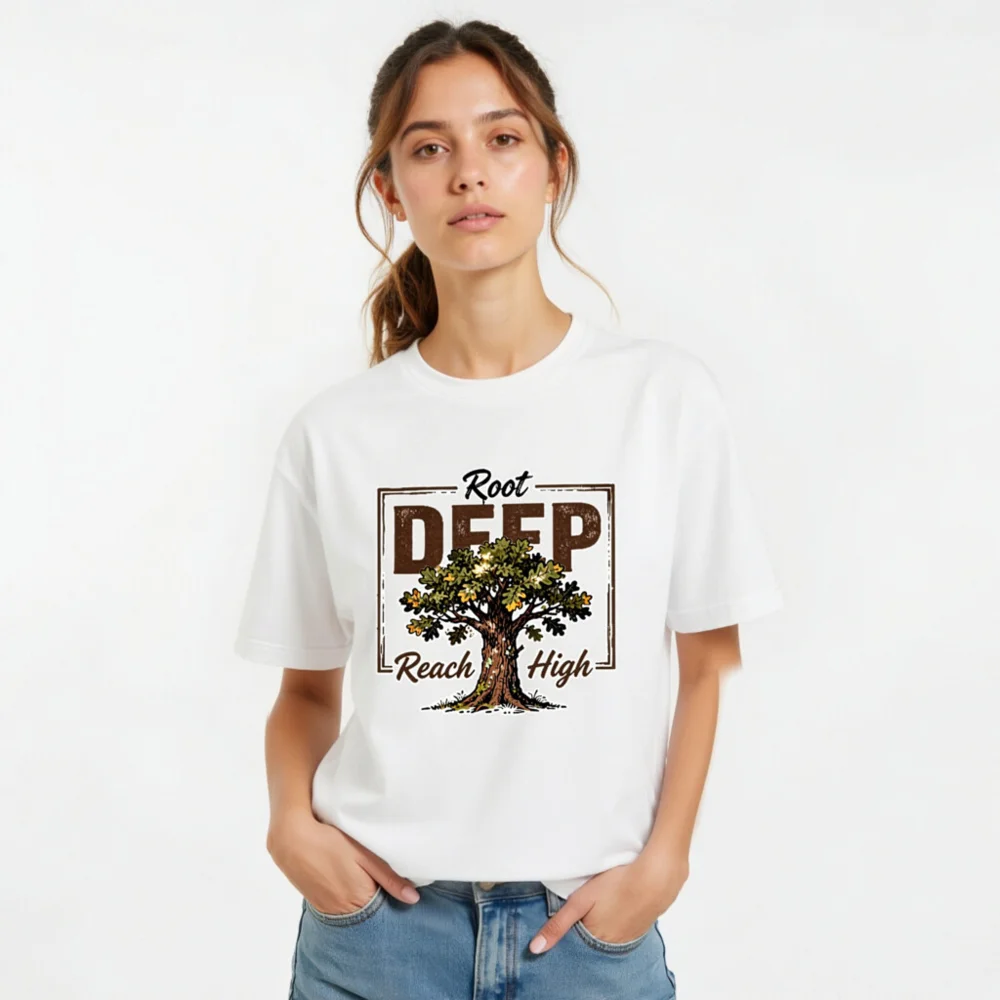 Root Deep Reach High Unisex T-Shirt – Classic Fit Graphic Tee - Image 10