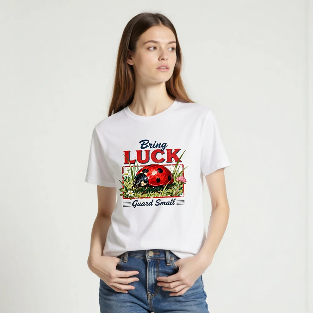 Bring Luck Ladybug T-Shirt – Unisex Graphic Tee for Good Fortune - Image 2