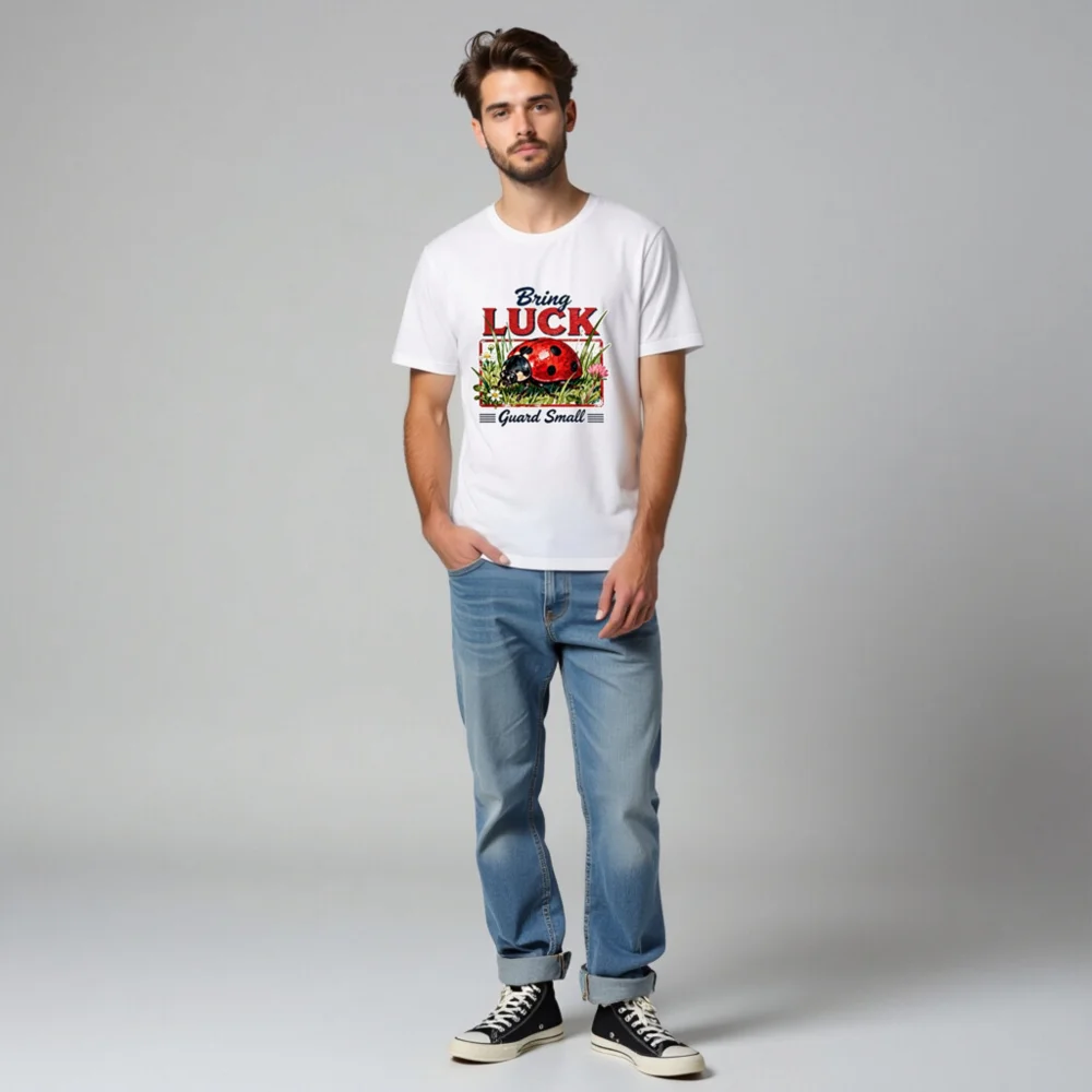 Bring Luck Ladybug T-Shirt – Unisex Graphic Tee for Good Fortune - Image 5