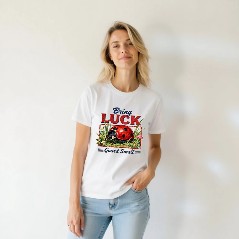 Bring Luck Ladybug T-Shirt – Unisex Graphic Tee for Good Fortune - Image 6