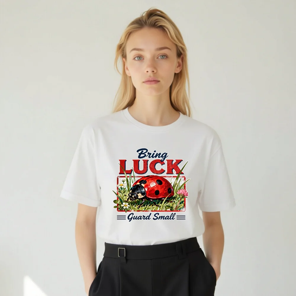 Bring Luck Ladybug T-Shirt – Unisex Graphic Tee for Good Fortune - Image 8