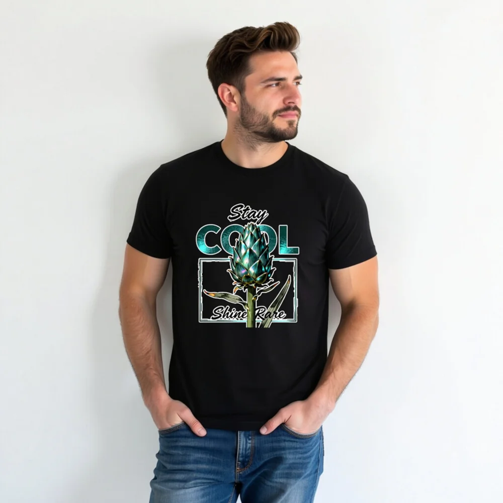 Stay Cool Shine Rare Artichoke Graphic T-Shirt - Unisex - Image 3