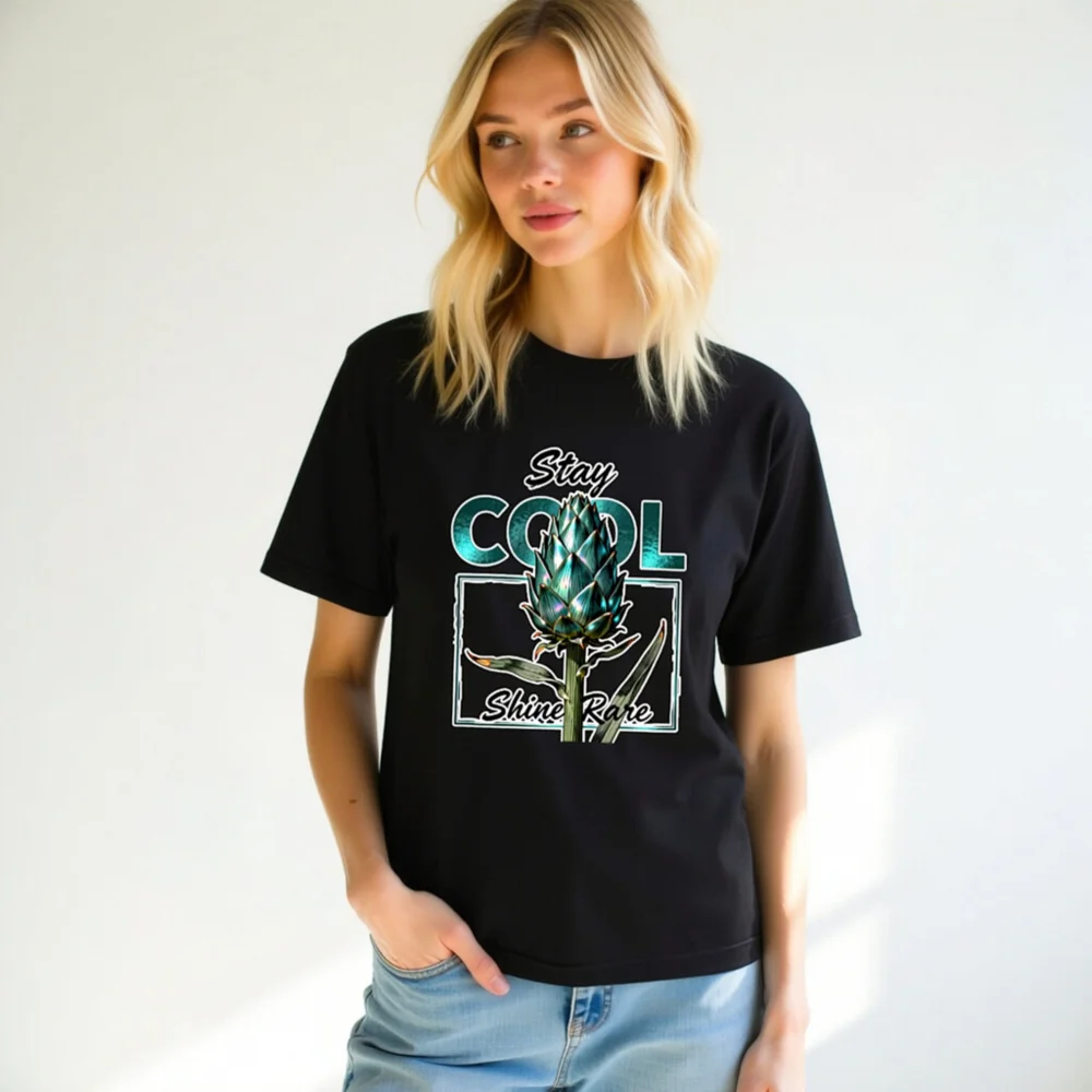 Stay Cool Shine Rare Artichoke Graphic T-Shirt - Unisex - Image 10