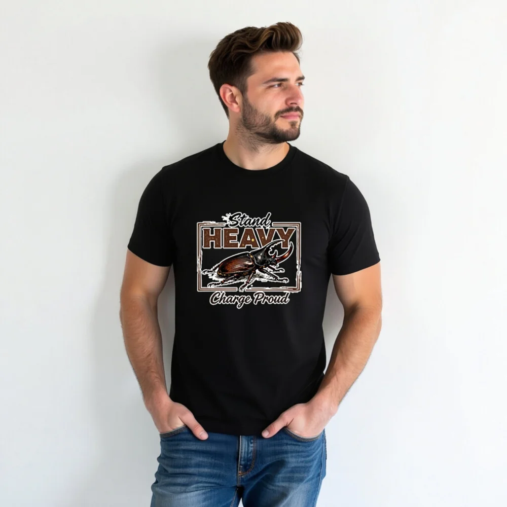 Stand Heavy Charge Proud T-Shirt – Unisex Graphic Tee - Image 3