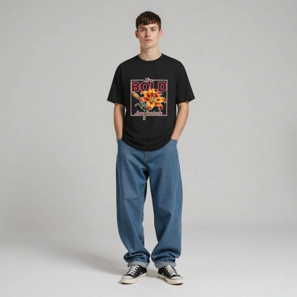 Bold Lily Unisex Organic Cotton T-Shirt – Live Bold, Love Fearlessly - Image 4