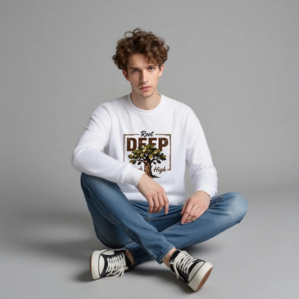 Root Deep Reach High Unisex Crewneck Sweatshirt - Image 3