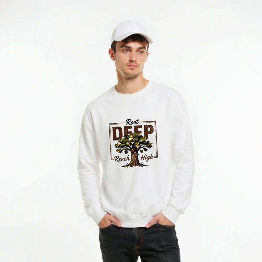 Root Deep Reach High Unisex Crewneck Sweatshirt - Image 10