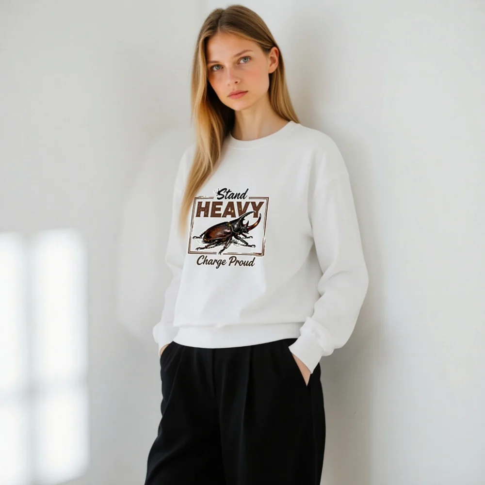 Stand Heavy Charge Proud Unisex Sweatshirt - Rhino Beetle Graphic - Image 11