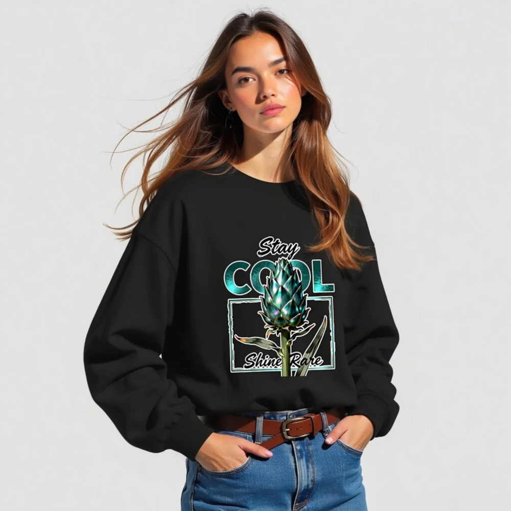 Stay Cool Shine Rare Artichoke Graphic Sweatshirt - Unisex Crewneck - Image 4