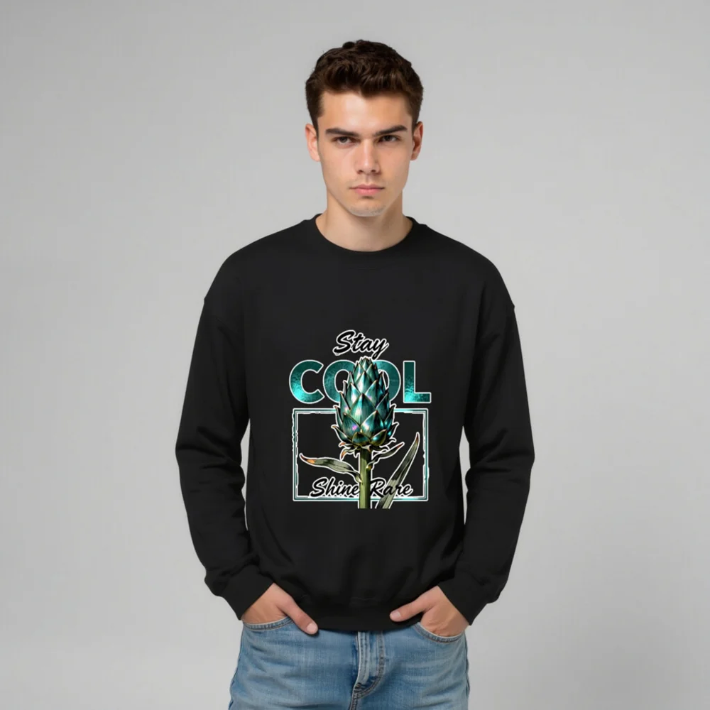 Stay Cool Shine Rare Artichoke Graphic Sweatshirt - Unisex Crewneck - Image 9