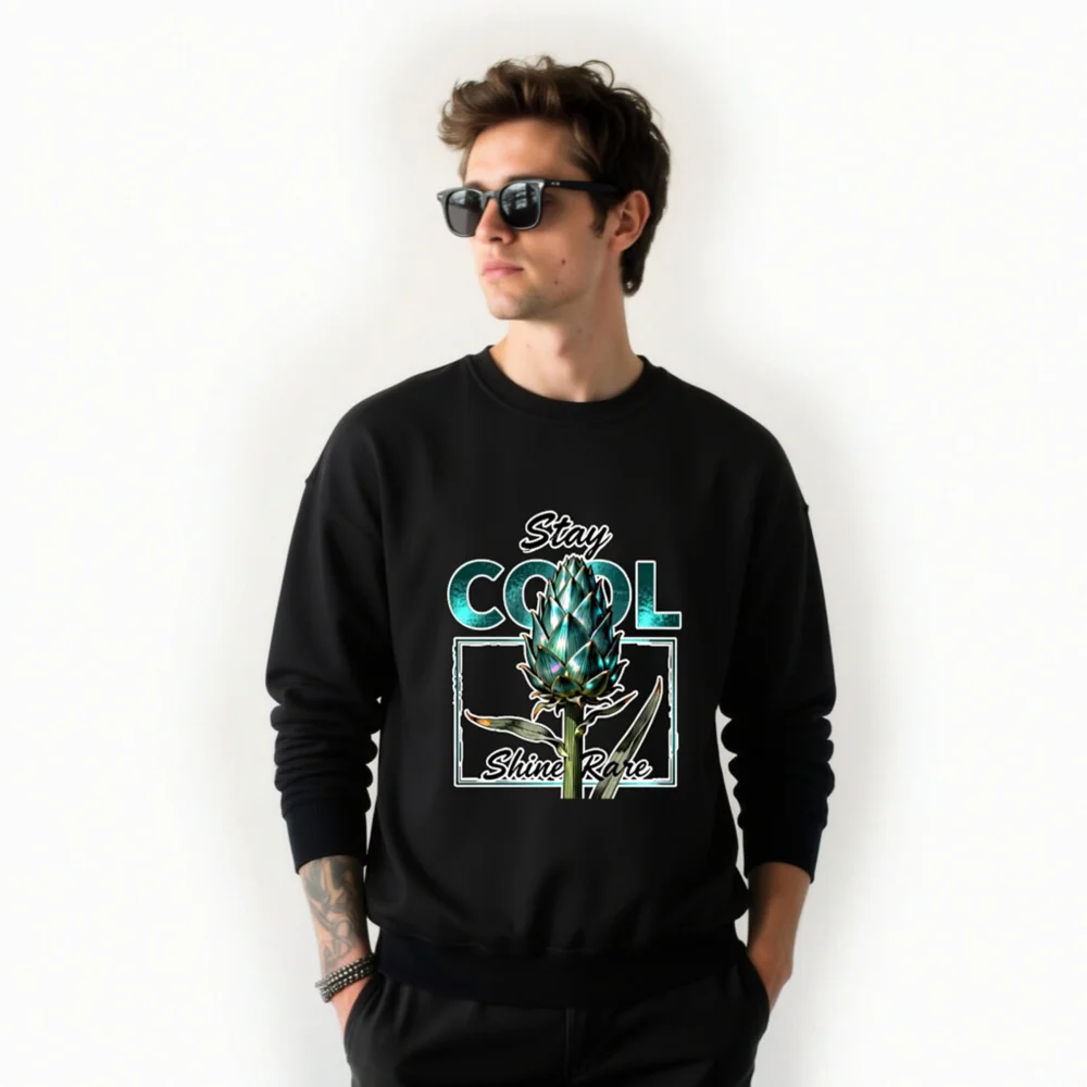 Stay Cool Shine Rare Artichoke Graphic Sweatshirt - Unisex Crewneck - Image 10