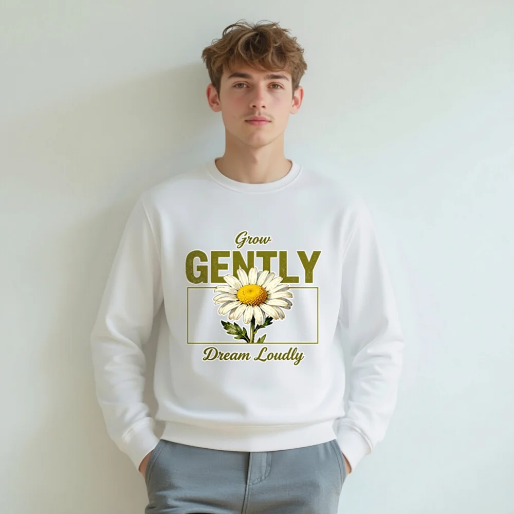 Organic Cotton Unisex Sweatshirt – Grow Gently Dream Loudly - Image 6