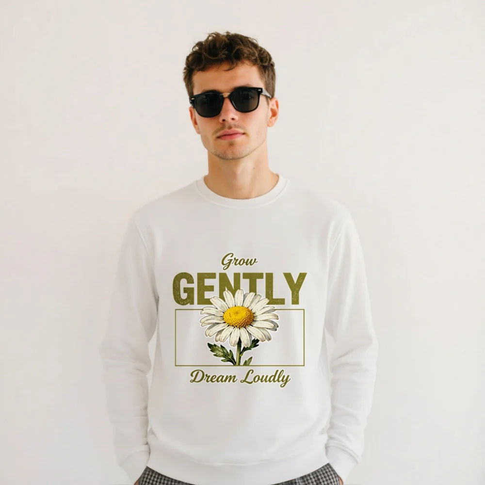 Organic Cotton Unisex Sweatshirt – Grow Gently Dream Loudly - Image 9