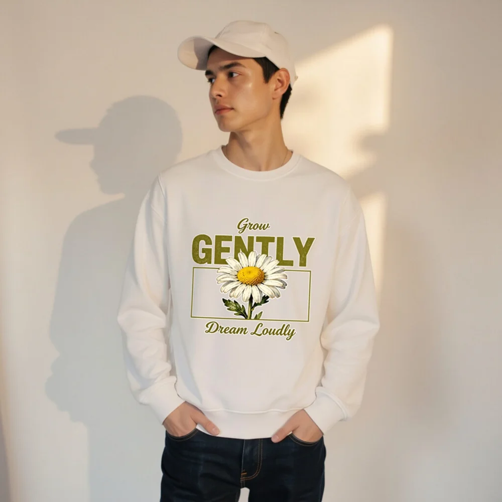 Organic Cotton Unisex Sweatshirt – Grow Gently Dream Loudly - Image 11