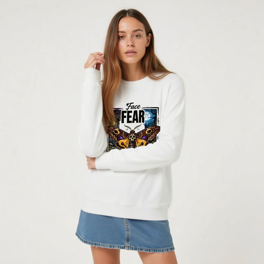 Face Fear Fly Free Unisex Organic Sweatshirt - Image 7