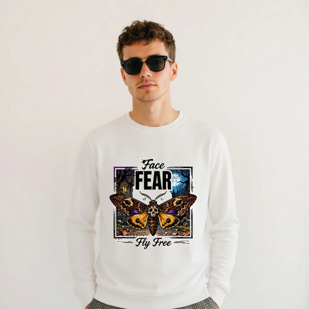 Face Fear Fly Free Unisex Organic Sweatshirt - Image 9