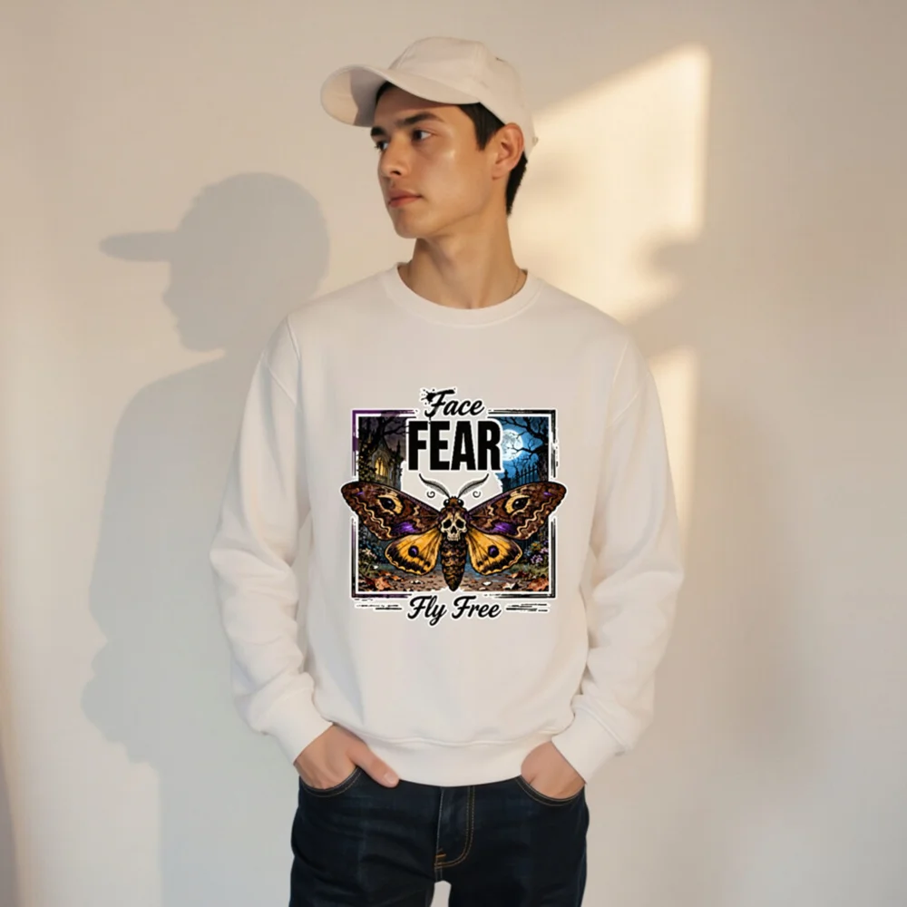 Face Fear Fly Free Unisex Organic Sweatshirt - Image 11