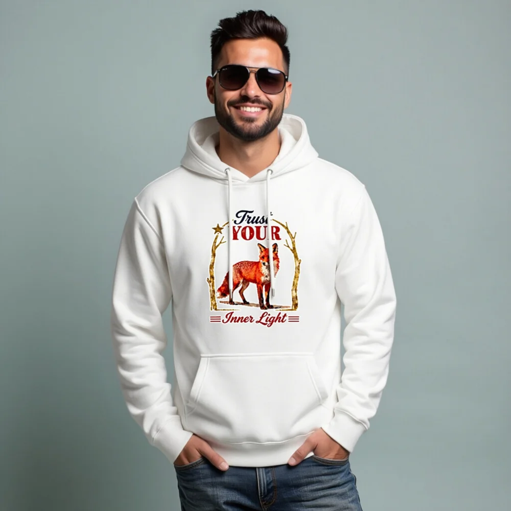 Trust Your Inner Light Fox Hoodie – Unisex Premium Pullover - Image 6