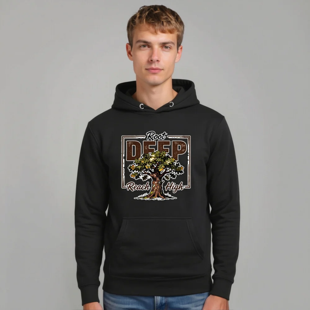 Root Deep Reach High Unisex Premium Hoodie - Image 11