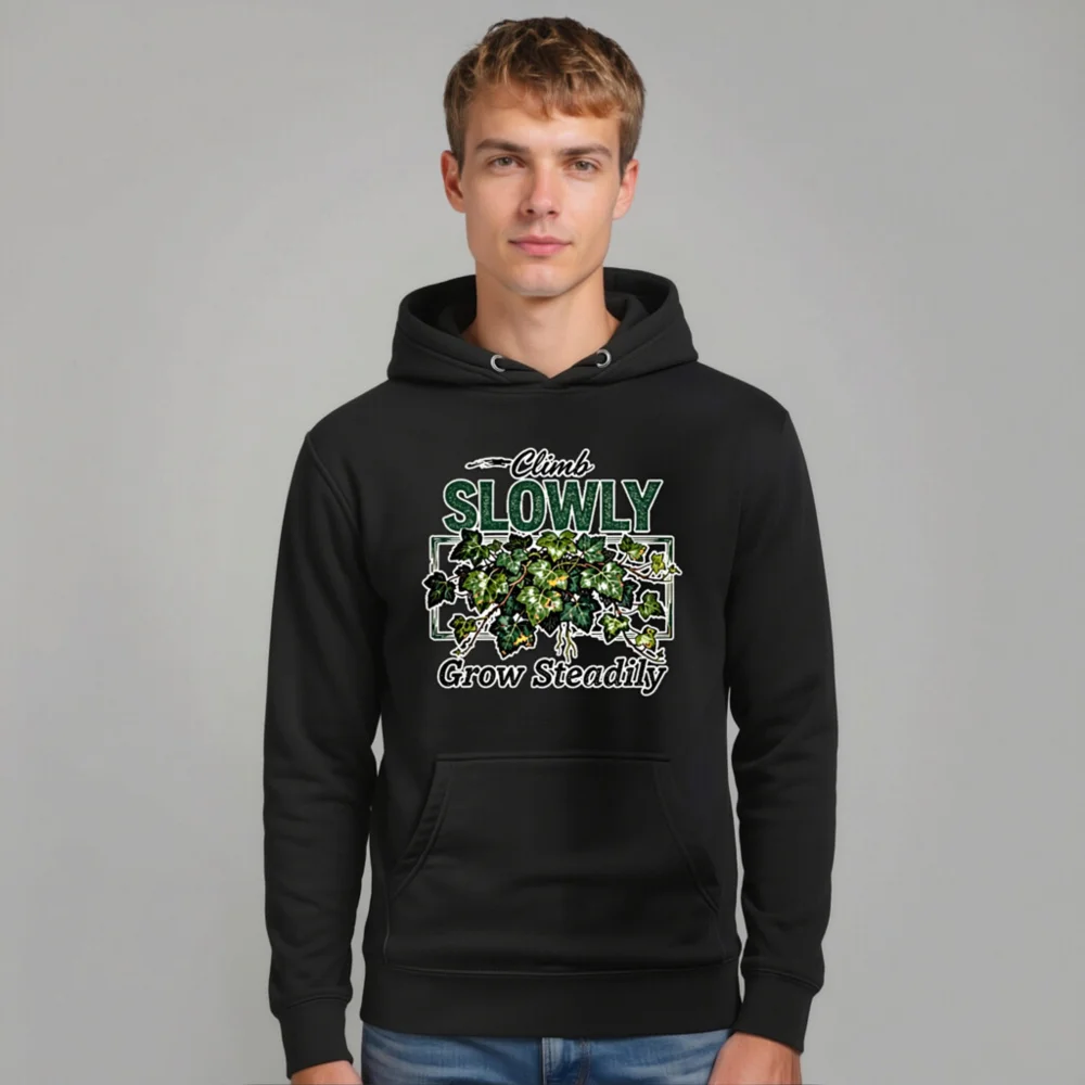 Climb Slowly Grow Steadily Hoodie – Unisex Premium Pullover - Image 11