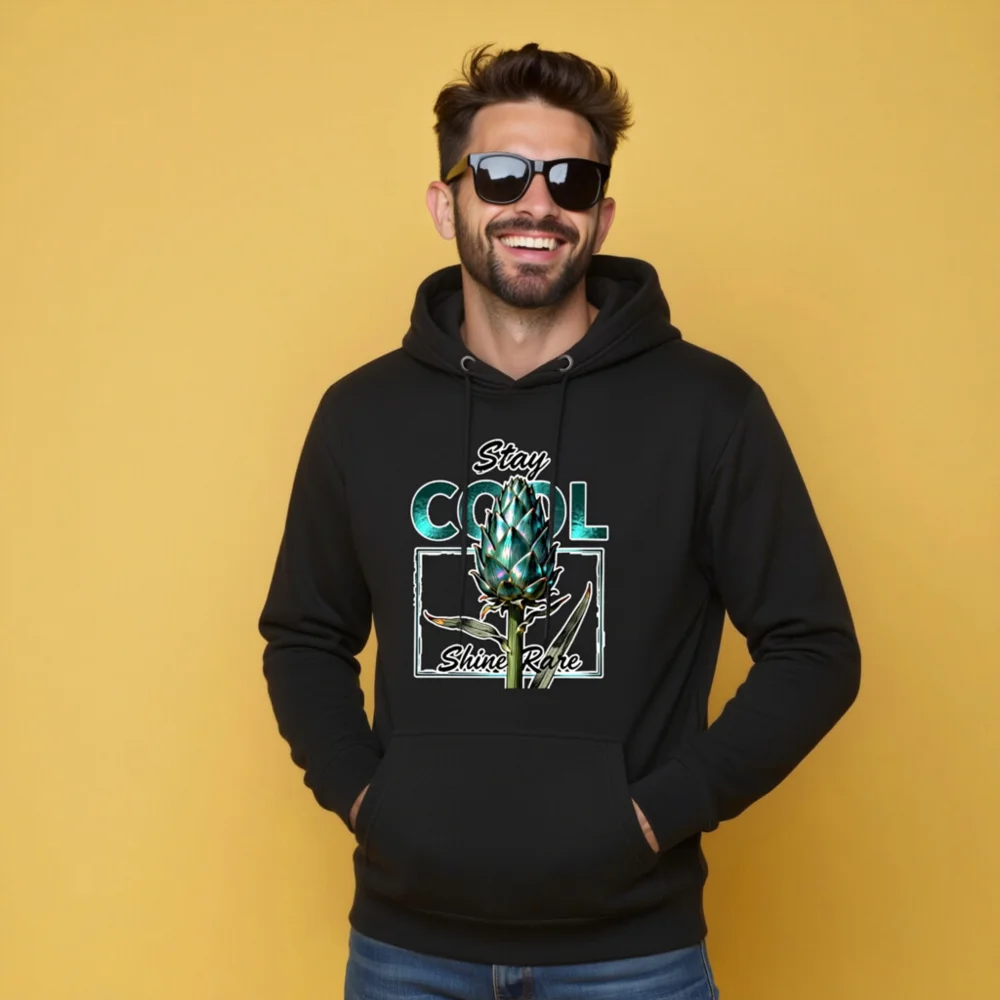 Unisex Premium Pullover Hoodie - Stay Cool Shine Rare Artichoke Design - Image 8