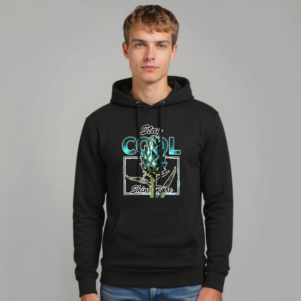 Unisex Premium Pullover Hoodie - Stay Cool Shine Rare Artichoke Design - Image 11