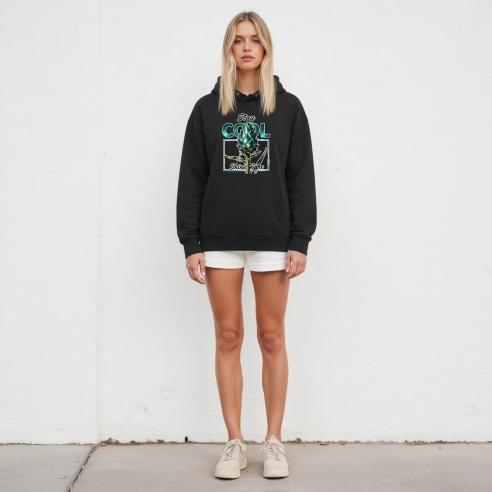 Unisex Eco Hoodie – Stay Cool Shine Rare Artichoke Design - Image 4