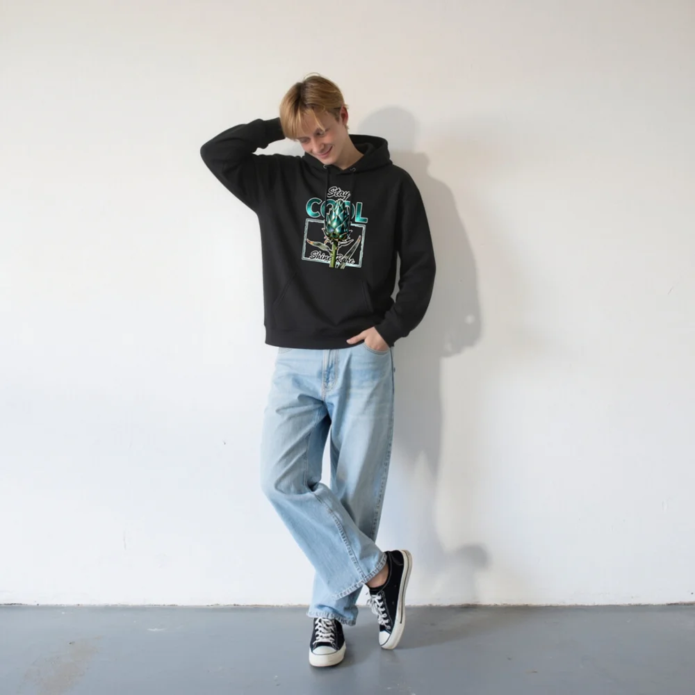 Unisex Eco Hoodie – Stay Cool Shine Rare Artichoke Design - Image 6