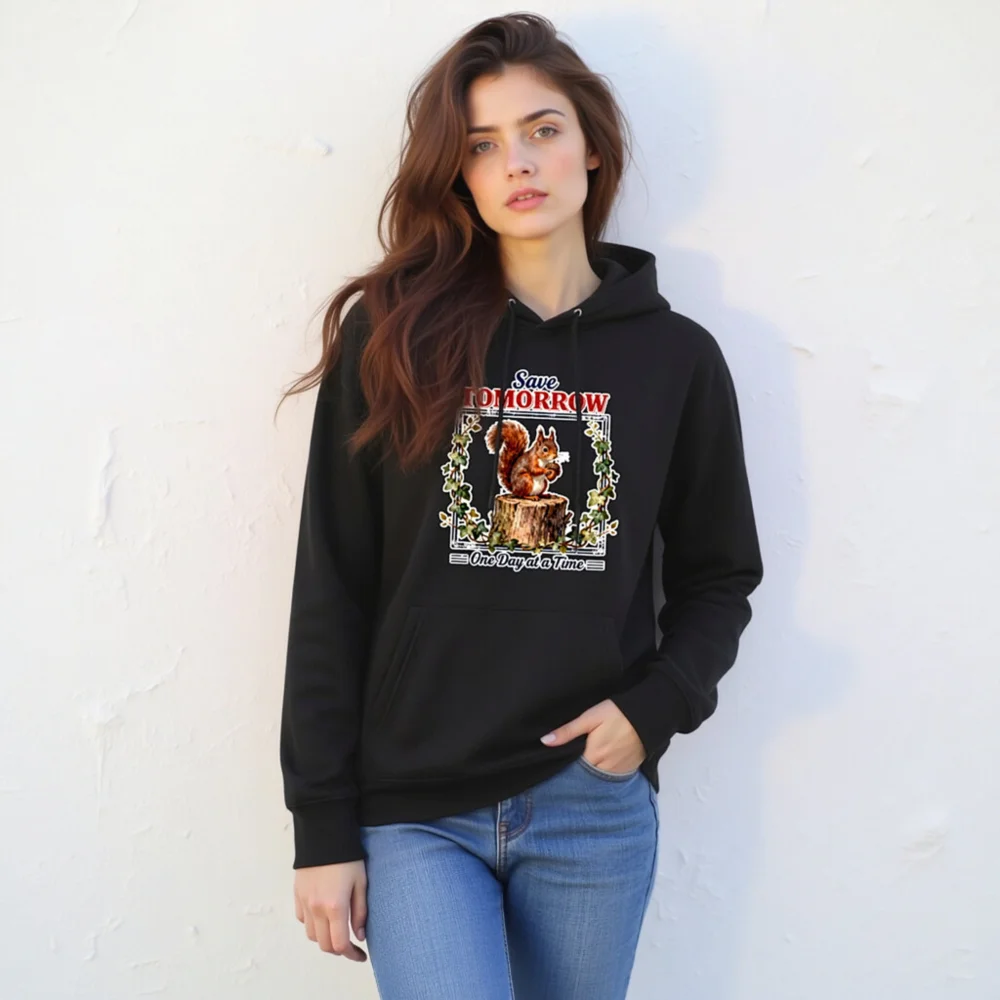 Eco Hoodie - Save Tomorrow, One Day at a Time | Unisex Essential Eco-Friendly Sweatshirt - Image 10