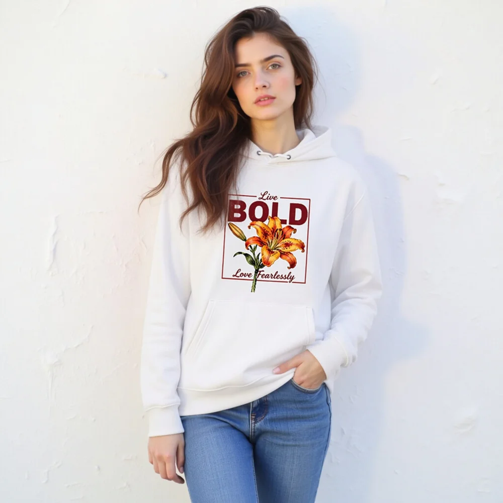 Unisex Eco Hoodie with Bold Lily Graphic – Sustainable & Stylish - Image 10