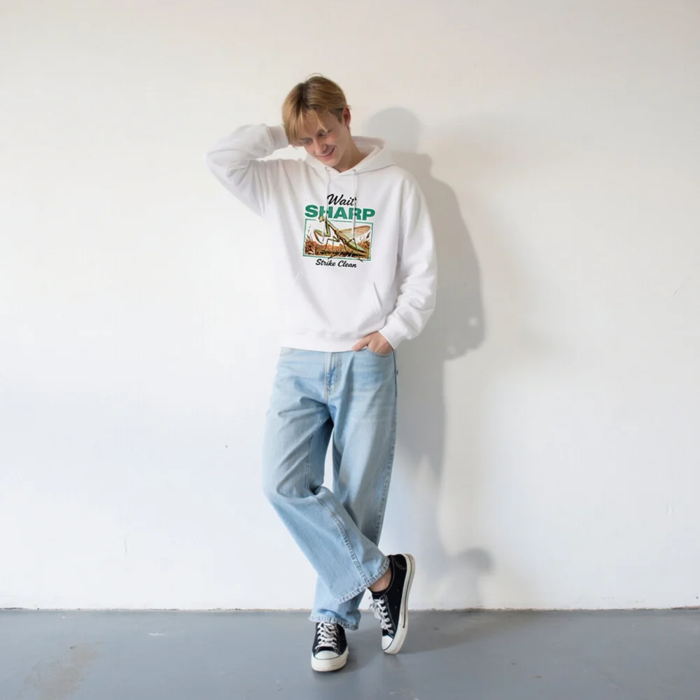Unisex Eco Hoodie | Wait Sharp Strike Clean Mantis Design - Sustainable, Comfortable & Stylish - Image 8