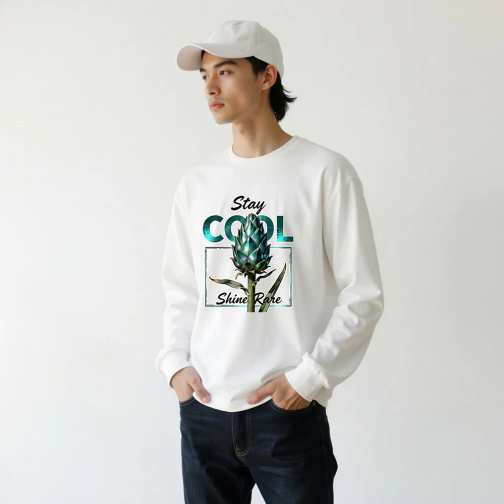 Stay Cool Shine Rare Unisex Long Sleeve Tee - Artichoke Graphic - Image 11