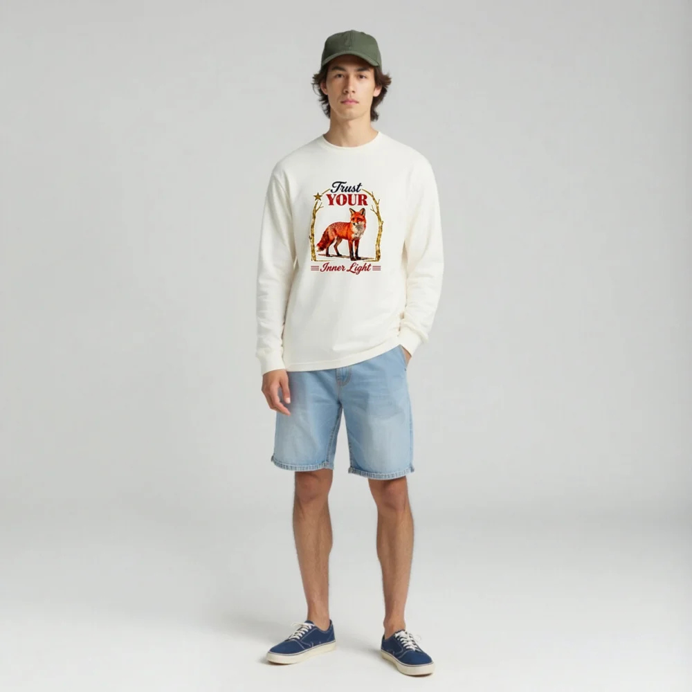 Trust Your Inner Light Fox Long Sleeve Tee - Unisex - Image 3