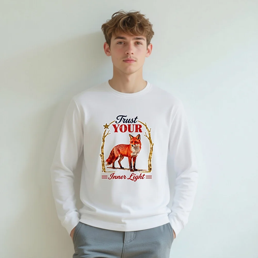Trust Your Inner Light Fox Long Sleeve Tee - Unisex - Image 6