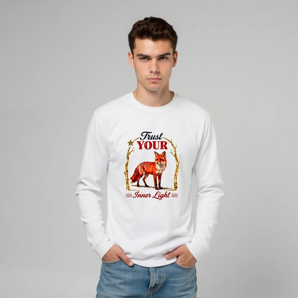 Trust Your Inner Light Fox Long Sleeve Tee - Unisex - Image 9