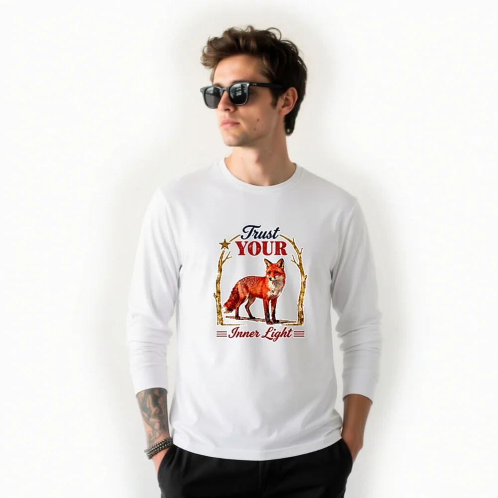 Trust Your Inner Light Fox Long Sleeve Tee - Unisex - Image 10