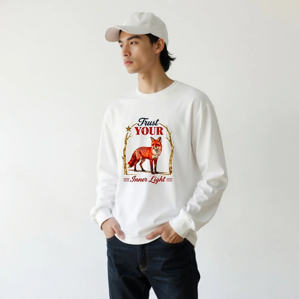 Trust Your Inner Light Fox Long Sleeve Tee - Unisex - Image 11