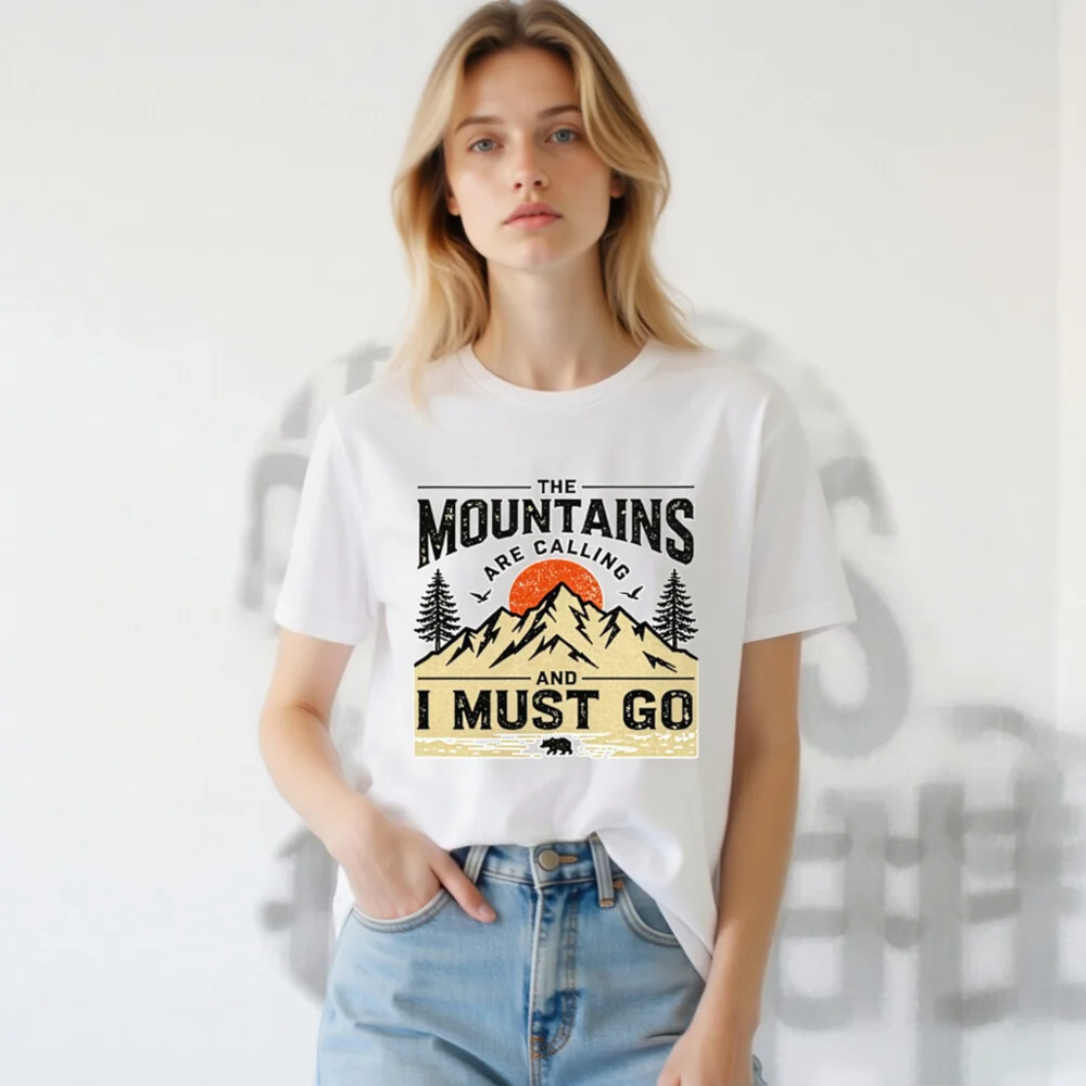 Mountains Are Calling T-Shirt – Unisex Graphic Tee for Hikers & Outdoor Lovers - Image 3