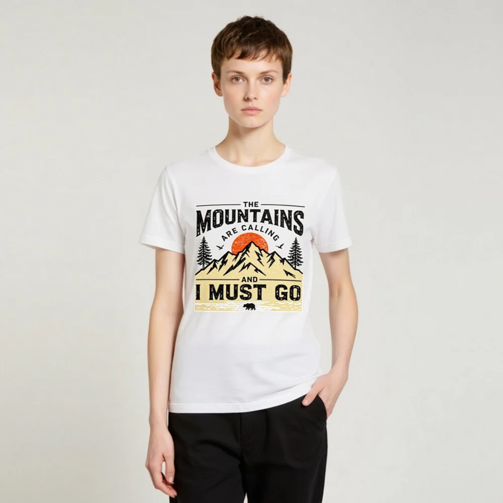 Mountains Are Calling T-Shirt – Unisex Graphic Tee for Hikers & Outdoor Lovers - Image 4