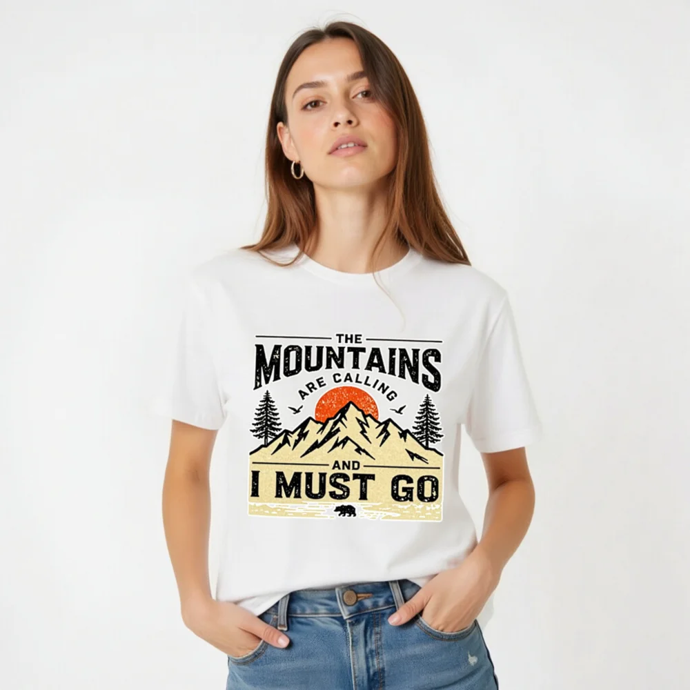 Mountains Are Calling T-Shirt – Unisex Graphic Tee for Hikers & Outdoor Lovers - Image 5