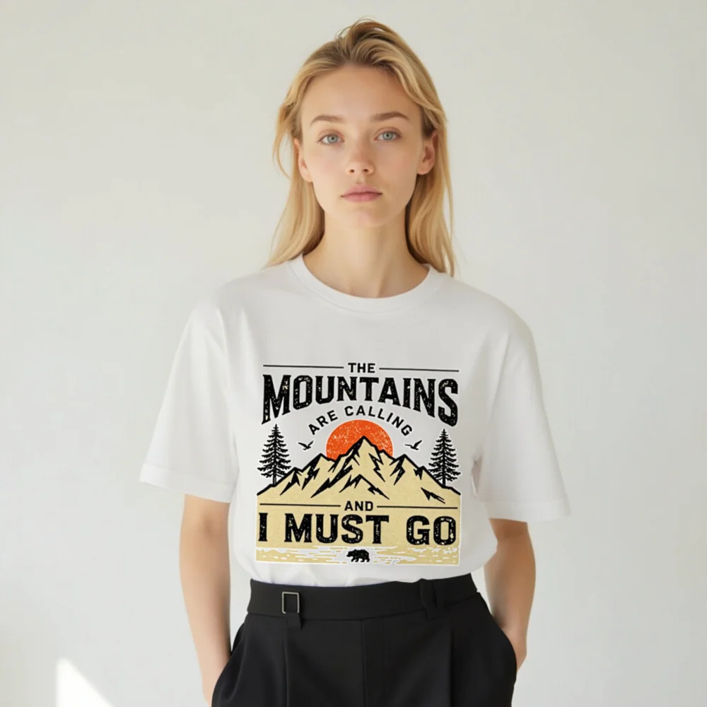 Mountains Are Calling T-Shirt – Unisex Graphic Tee for Hikers & Outdoor Lovers - Image 9