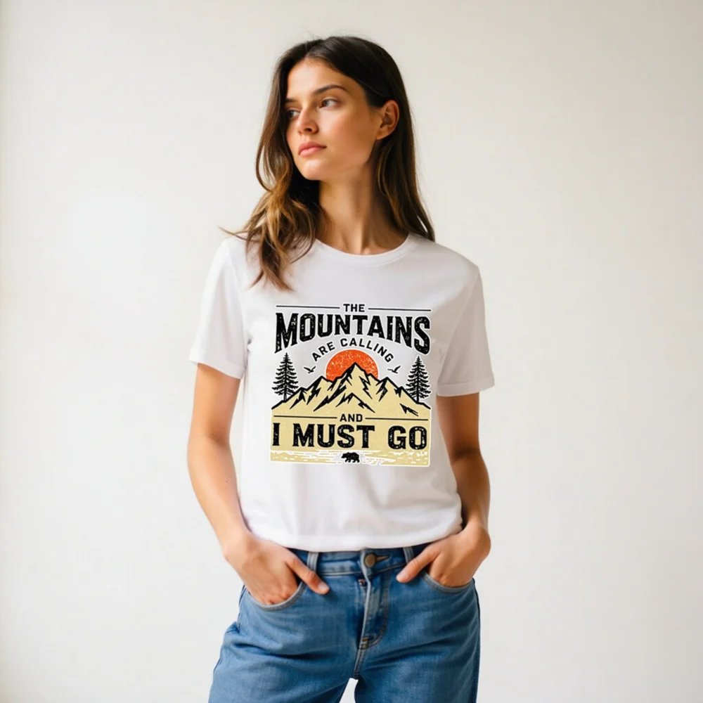 Mountains Are Calling T-Shirt – Unisex Graphic Tee for Hikers & Outdoor Lovers - Image 11