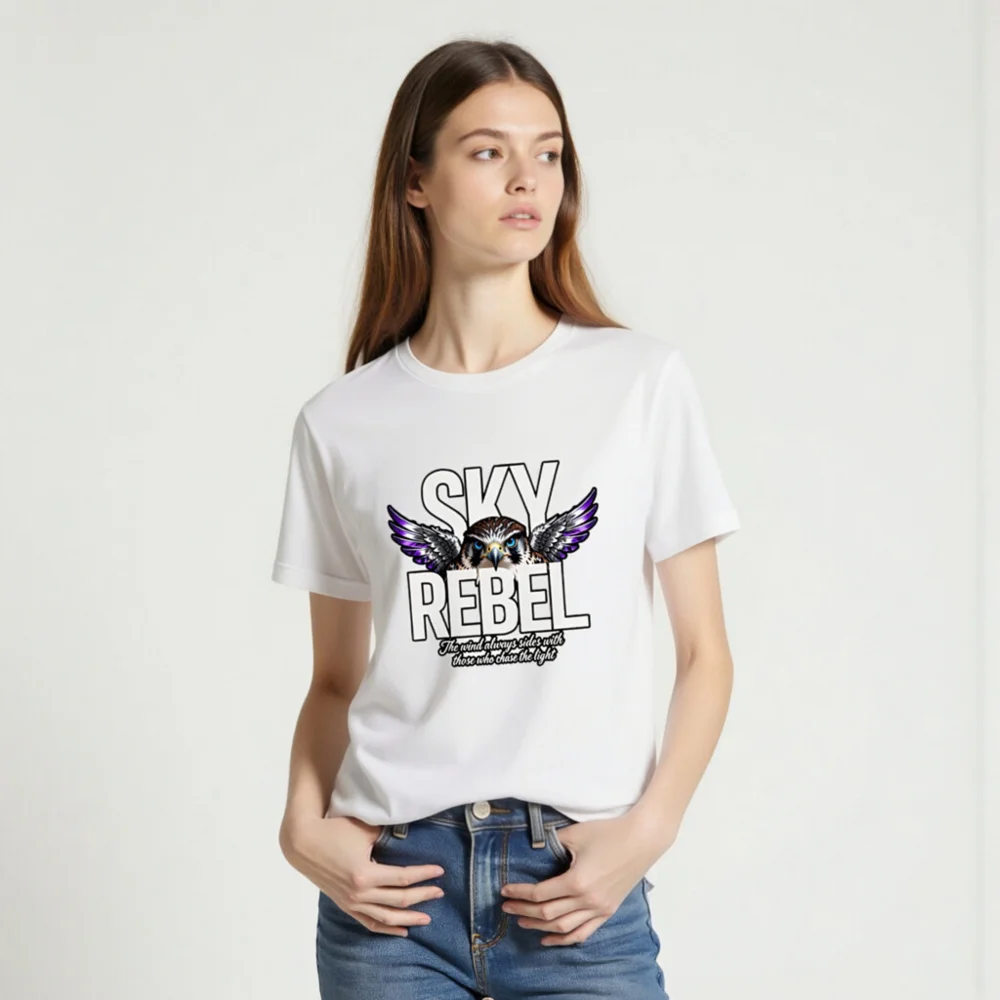Sky Rebel Unisex T-Shirt – Bold Owl Graphic Tee for Men & Women - Image 2
