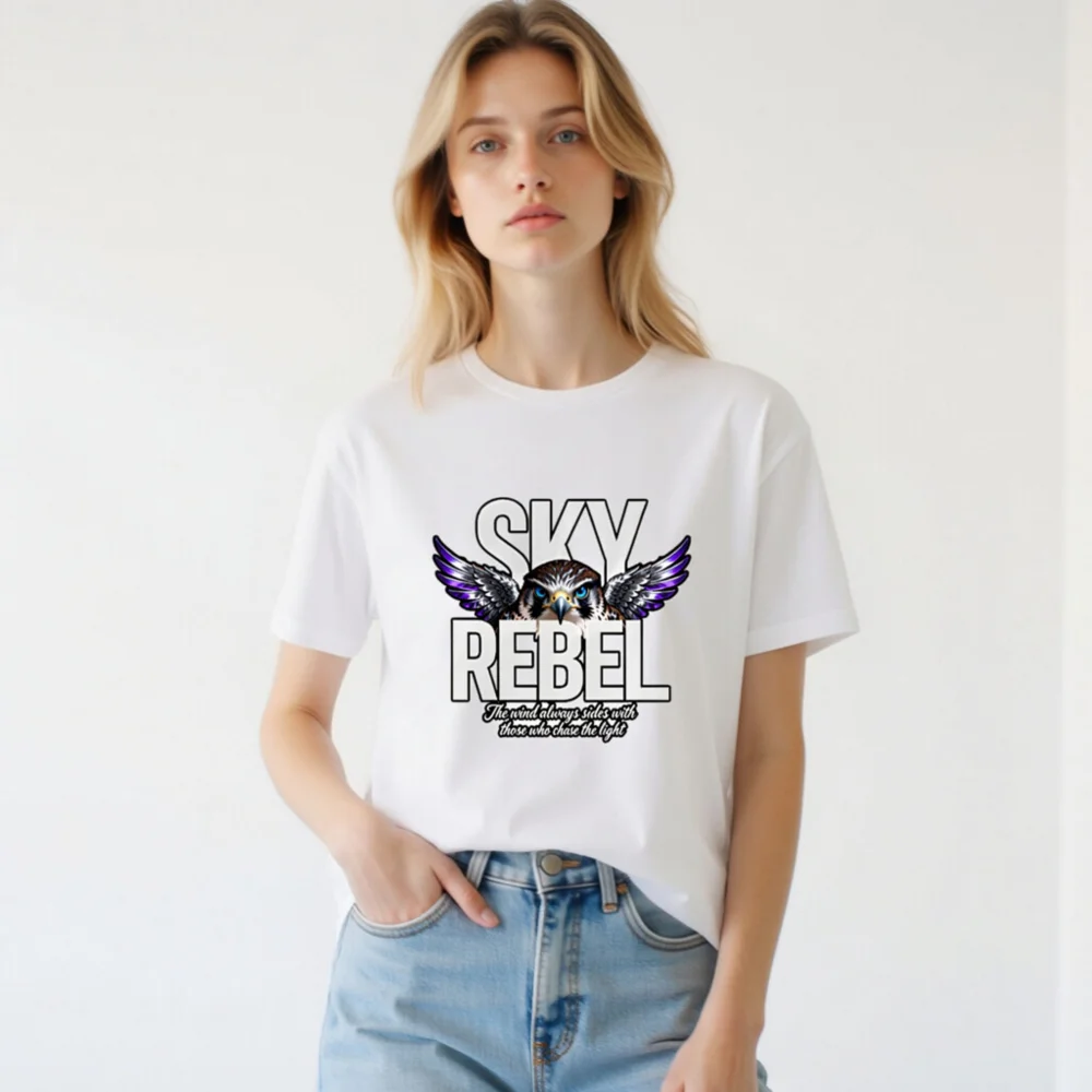 Sky Rebel Unisex T-Shirt – Bold Owl Graphic Tee for Men & Women - Image 3