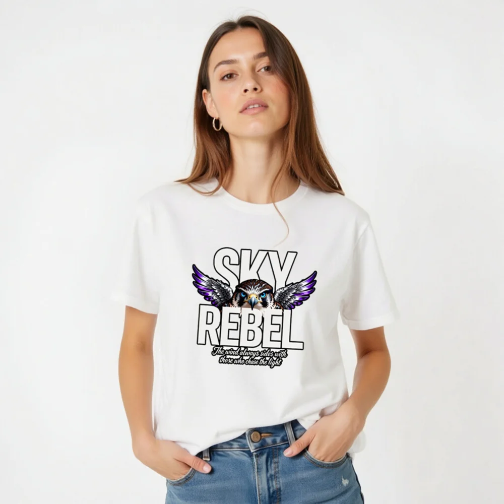 Sky Rebel Unisex T-Shirt – Bold Owl Graphic Tee for Men & Women - Image 5