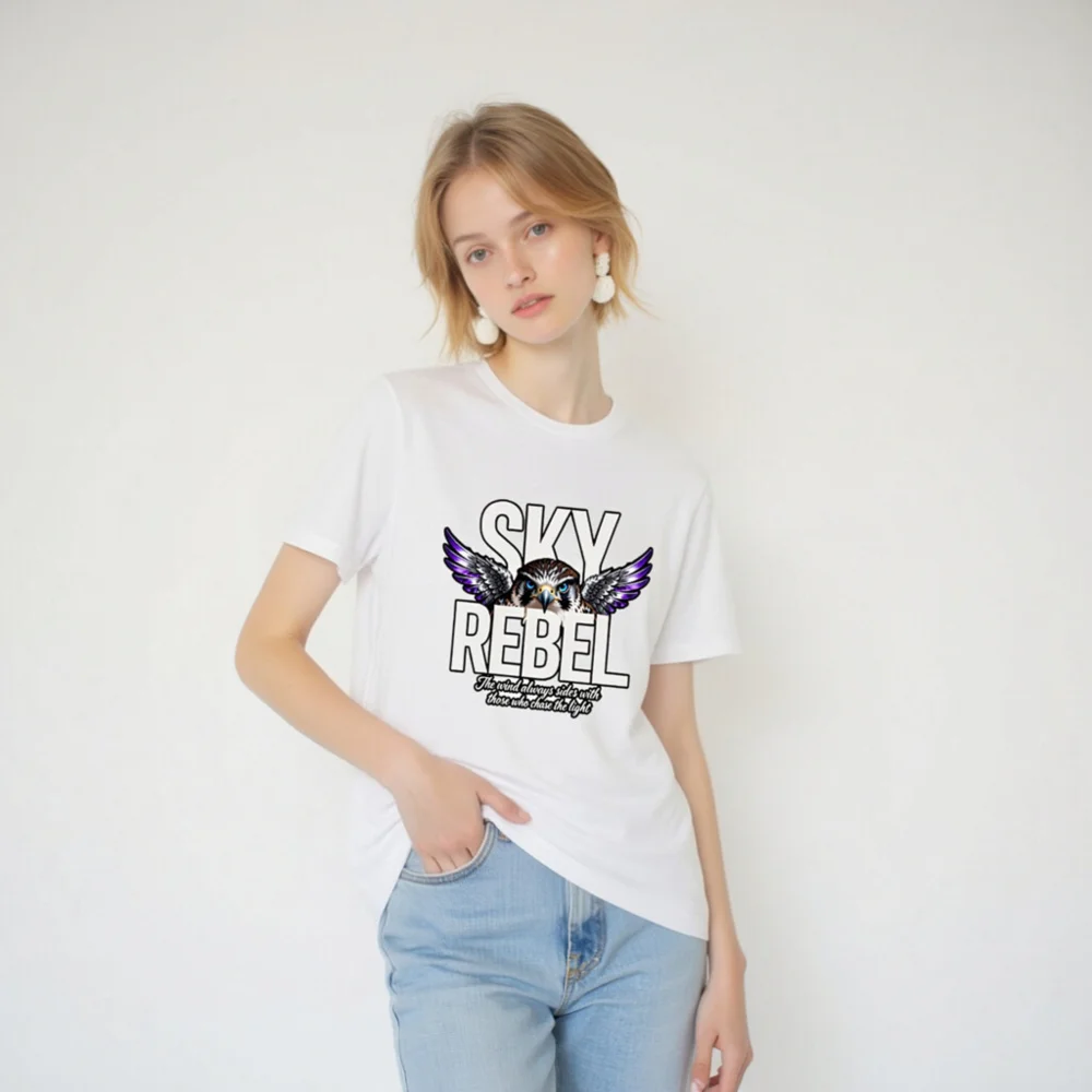 Sky Rebel Unisex T-Shirt – Bold Owl Graphic Tee for Men & Women - Image 6