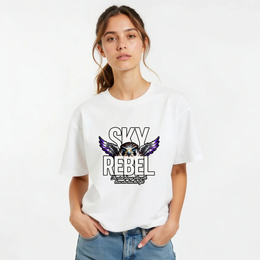 Sky Rebel Unisex T-Shirt – Bold Owl Graphic Tee for Men & Women - Image 10