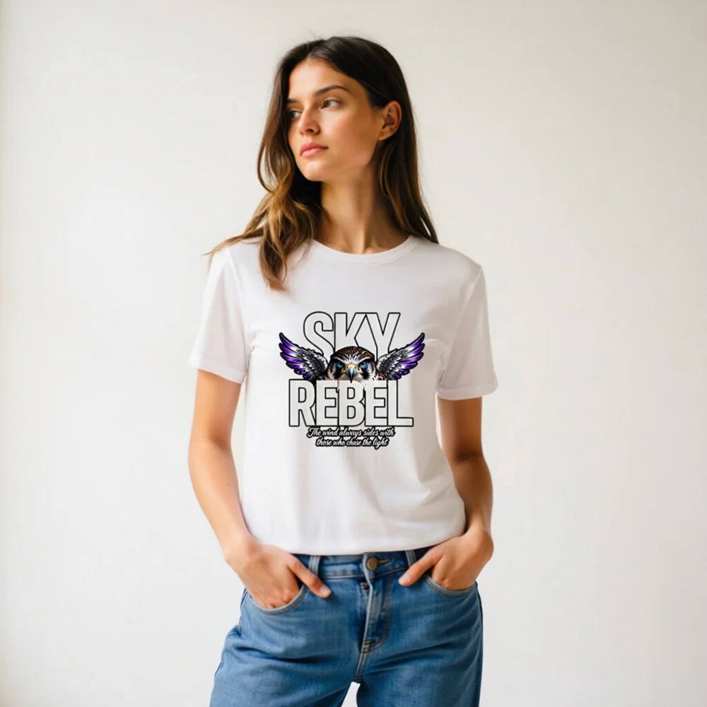 Sky Rebel Unisex T-Shirt – Bold Owl Graphic Tee for Men & Women - Image 11