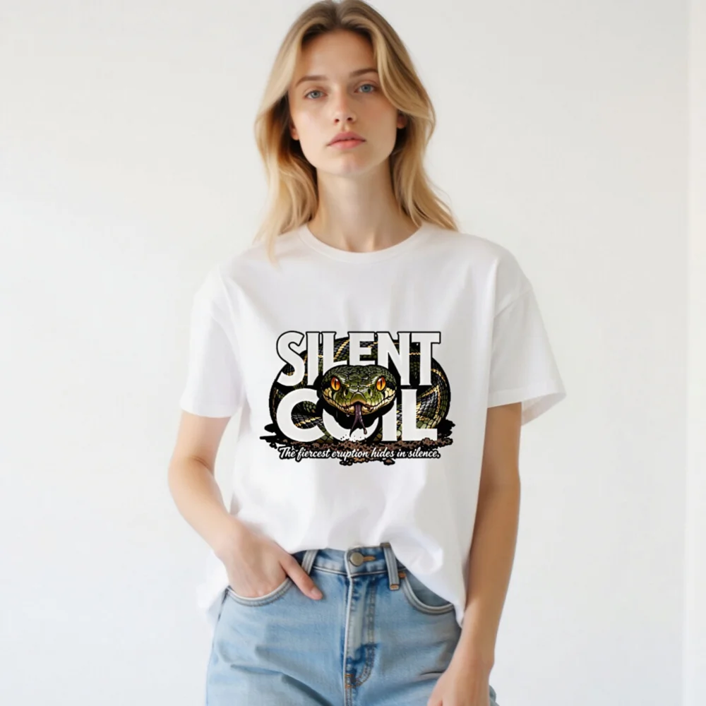 Silent Coil Unisex T-Shirt – Graphic Snake Design Tee - Image 3