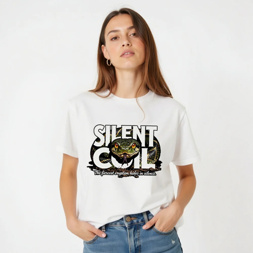 Silent Coil Unisex T-Shirt – Graphic Snake Design Tee - Image 5